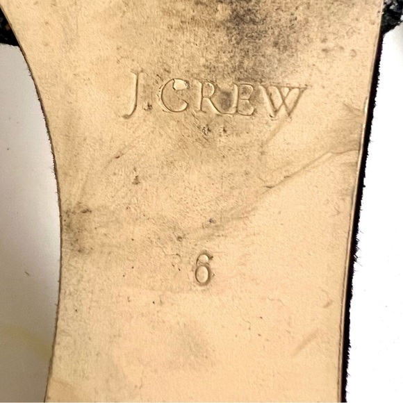 J. CREW BLACK SUEDE POINTED TOE D'ORSEY FLATS GLITTER BOW ACCENT women’s 6M - Picture 9 of 9